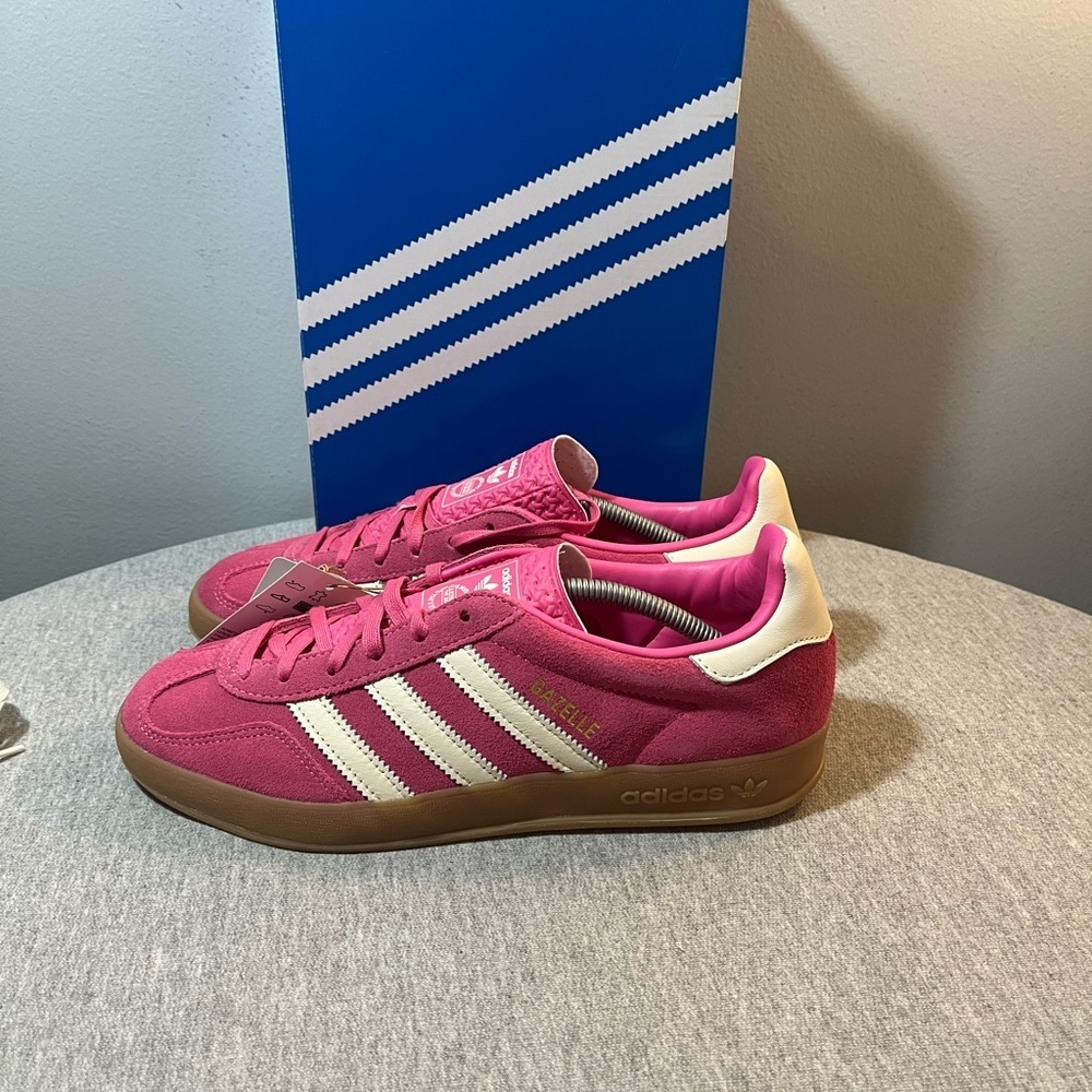 Adidas Gazelle Indoor Pink White Gum Size Women's Shoe Size 7 JR1356​​ - Picture 4 of 11